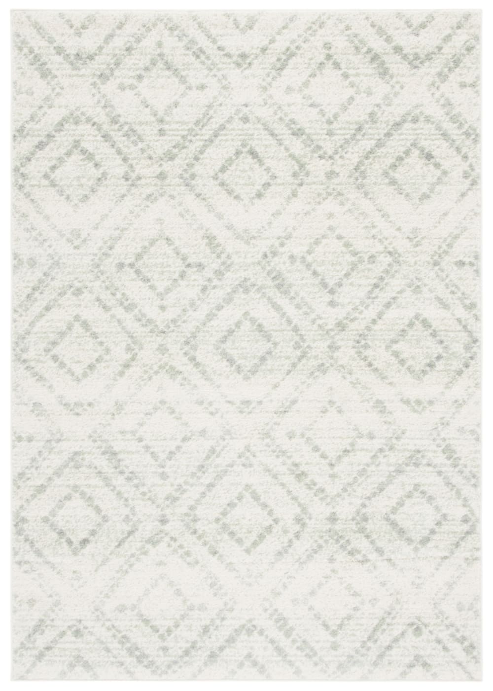 Tapis moderne en polypropylène blanc/vert, 122 x 183 cm