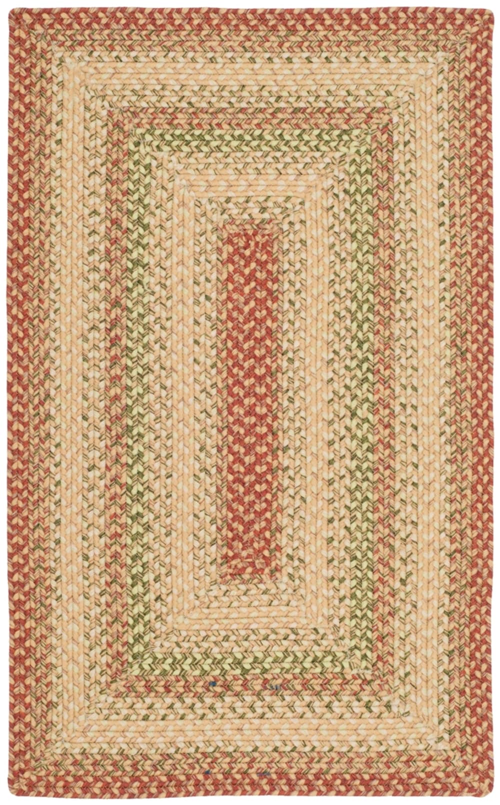Tapis contemporain en polypropylène orange/multicolore, 69 x 183 cm