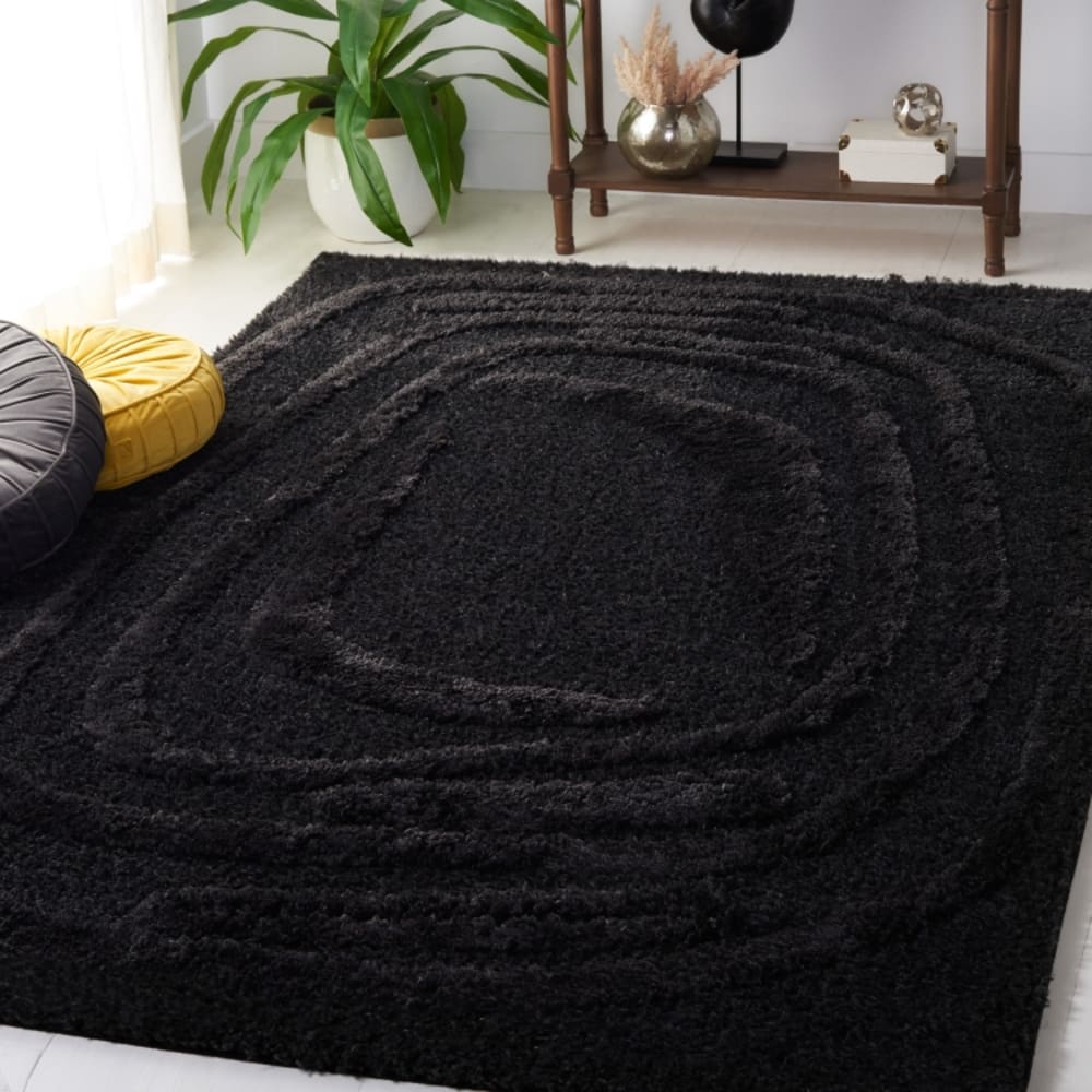 Tapis en polyester noir, 160 x 229 cm — vue 3
