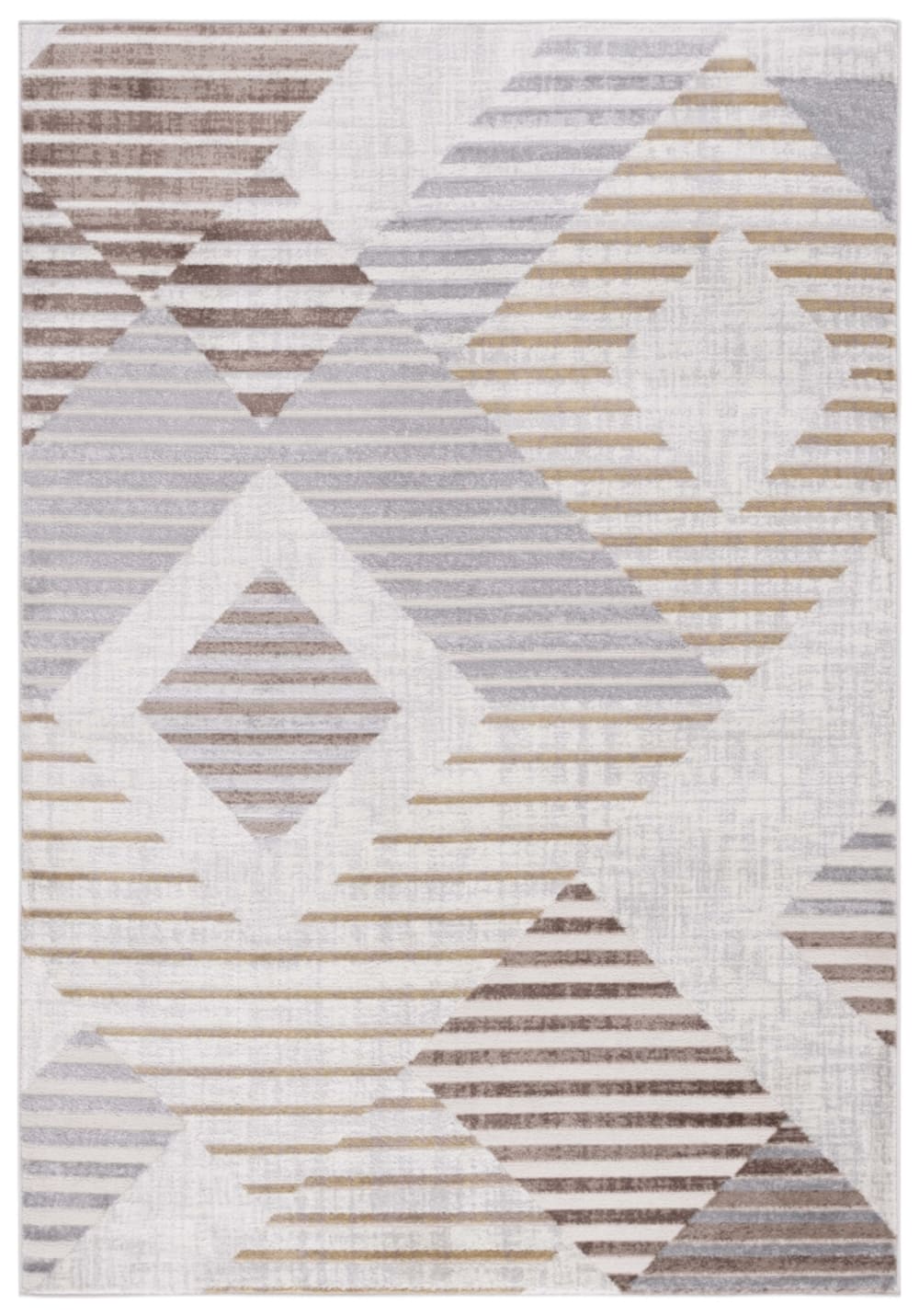 Tapis moderne en polypropylène beige/gris, 160 x 229 cm
