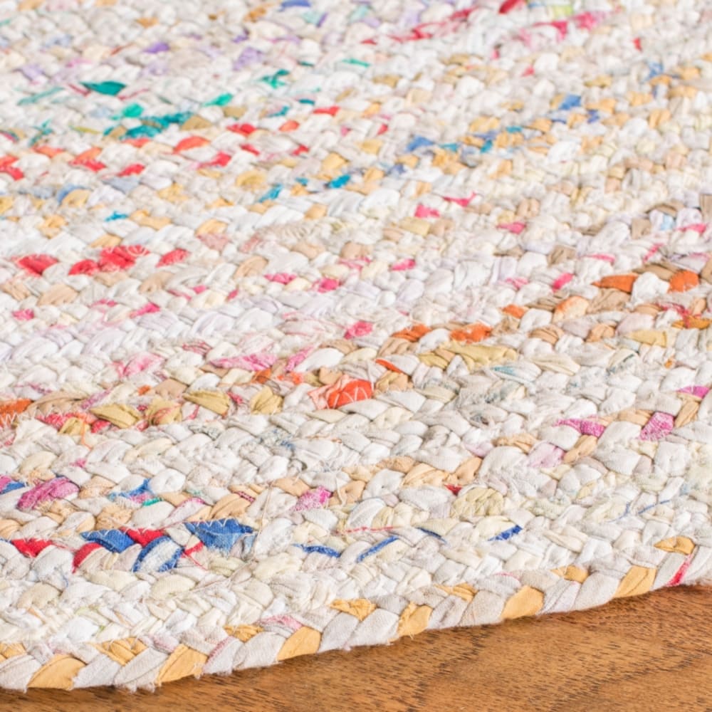 Tapis bohème en coton blanc/multicolore, 91 x 152 cm — vue 4