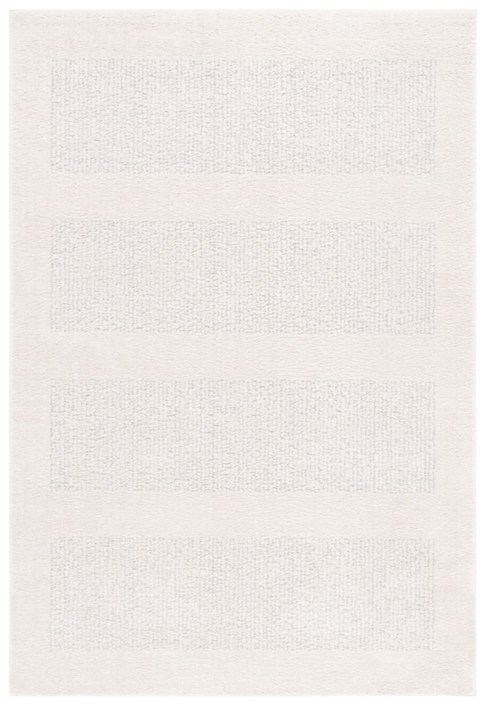 Tapis modern en polyester blanc/gris, 274 x 366 cm