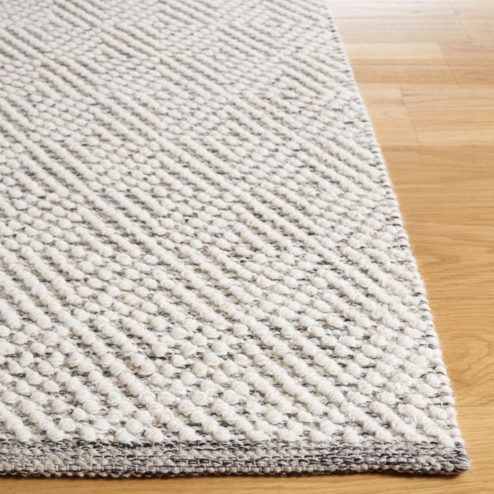 Tapis contemporain en laine blanc/gris, 183 x 274 cm — vue 4