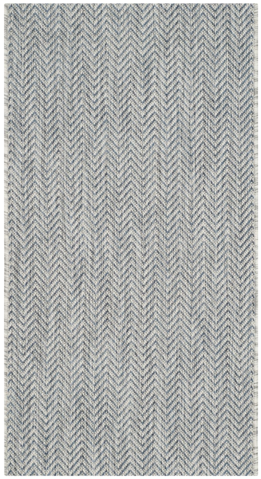 Tapis gris / bleu marine 61 x 109 cm