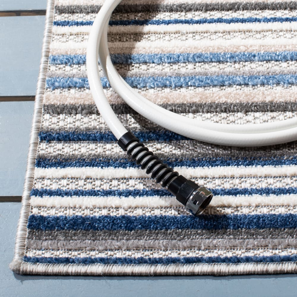 Tapis moderne en polypropylène gris/bleu, 91 x 152 cm — vue 4
