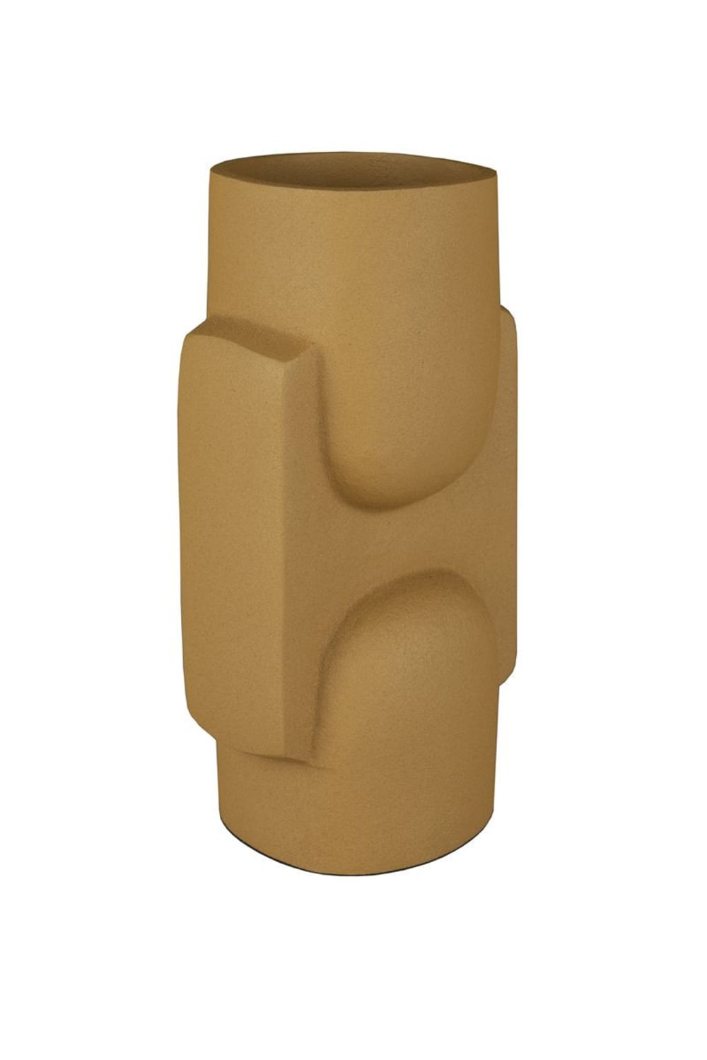 Vase et Pot en aluminium ocre