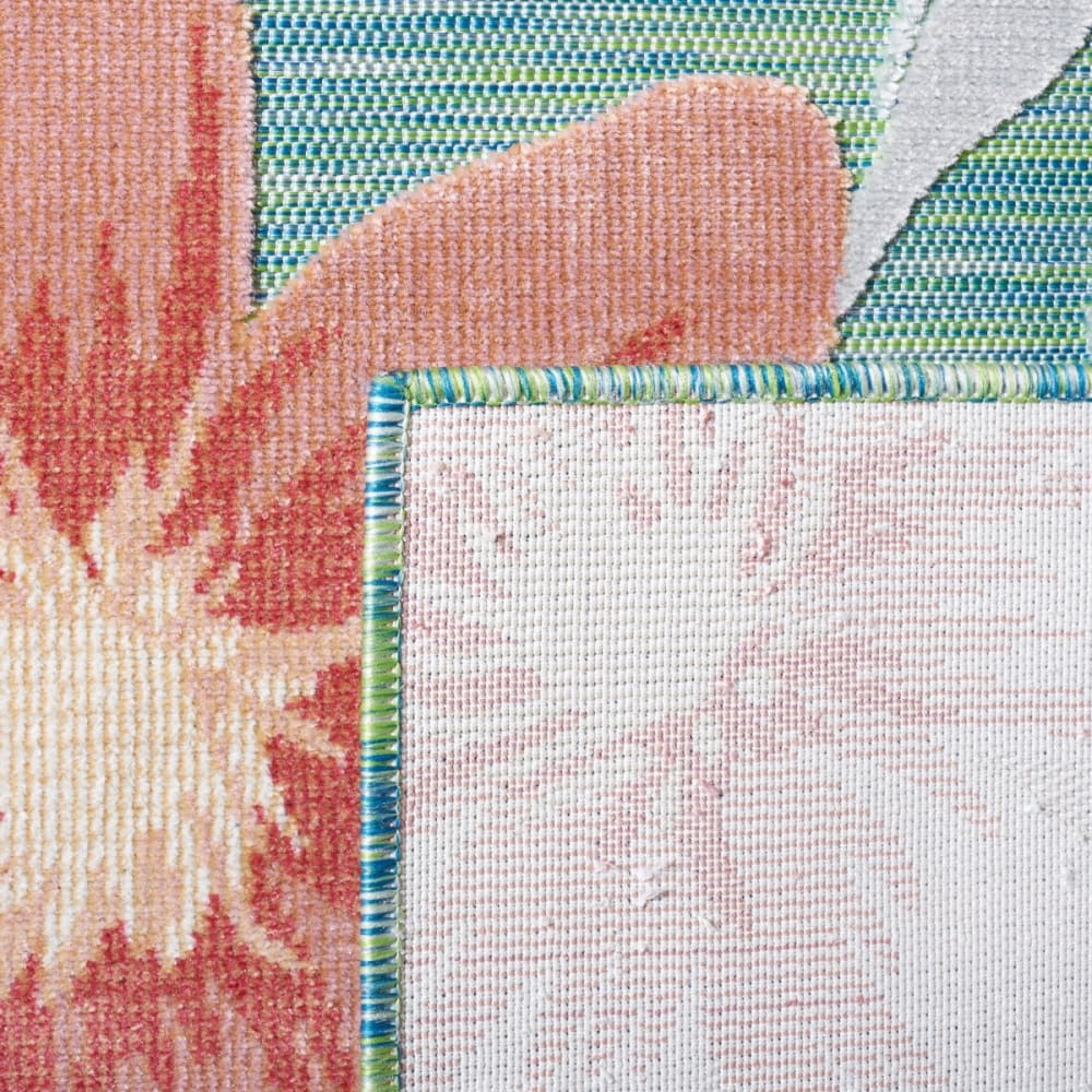 Tapis moderne en polypropylène vert/orange, 122 x 183 cm — vue 4