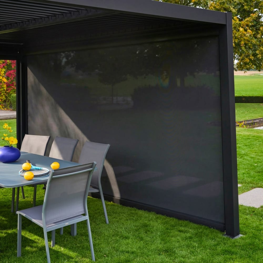 Store latéral 4m pour pergola bioclimatique palace noir