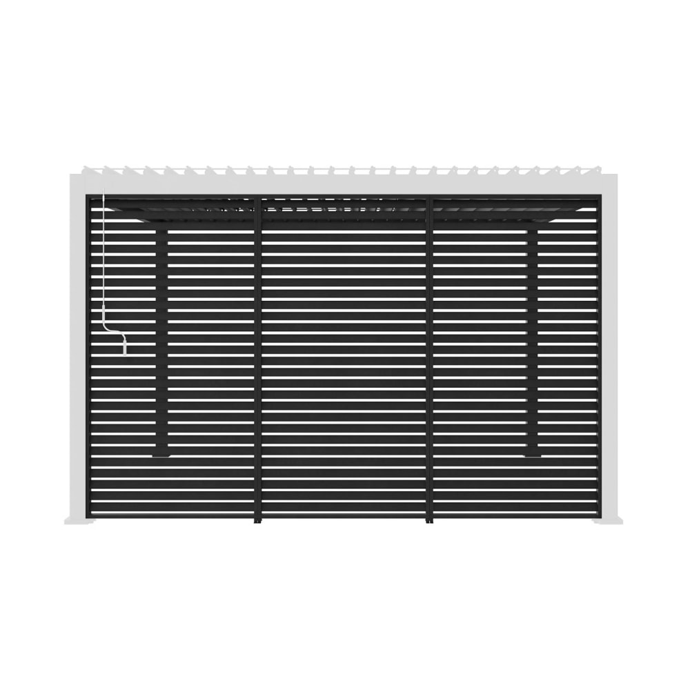 3 persiennes anthracite 130cm pour pergola bioclimatique