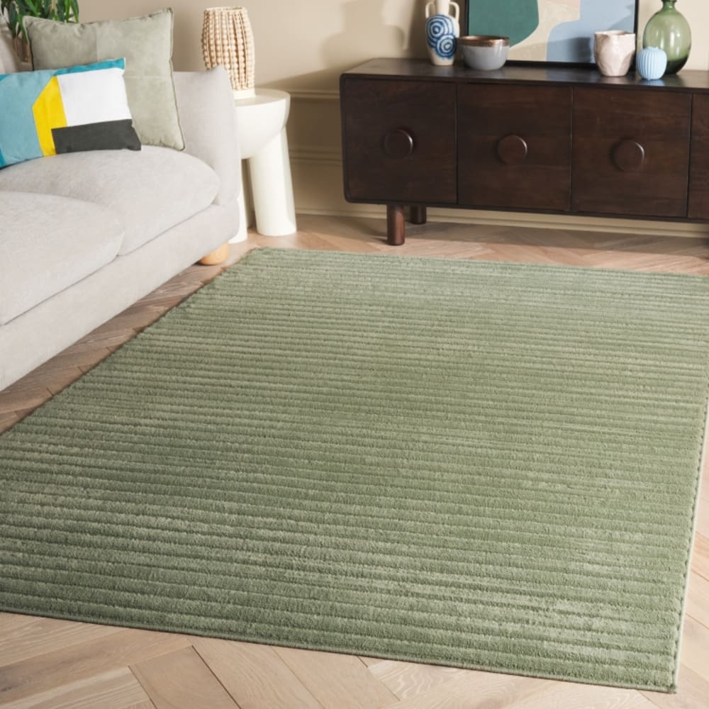 Tapis moderne en polypropylène vert, 122 x 183 cm — vue 3