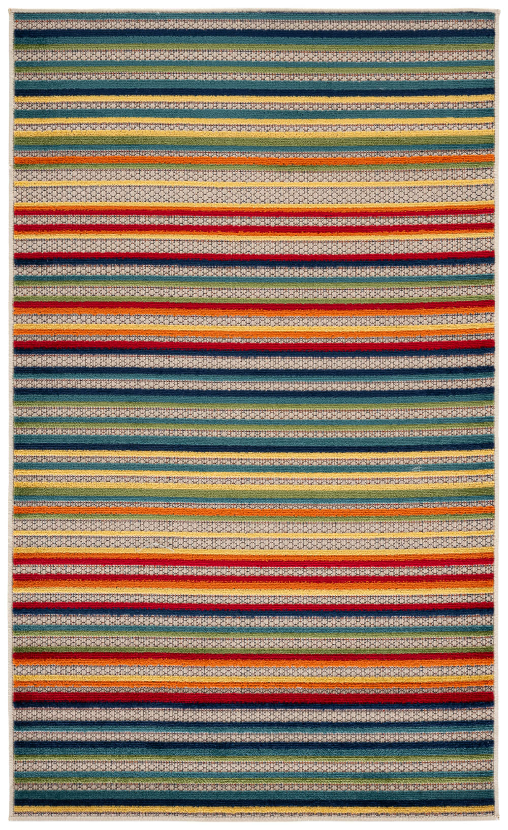 Tapis moderne en polypropylène blanc/vert, 91 x 152 cm