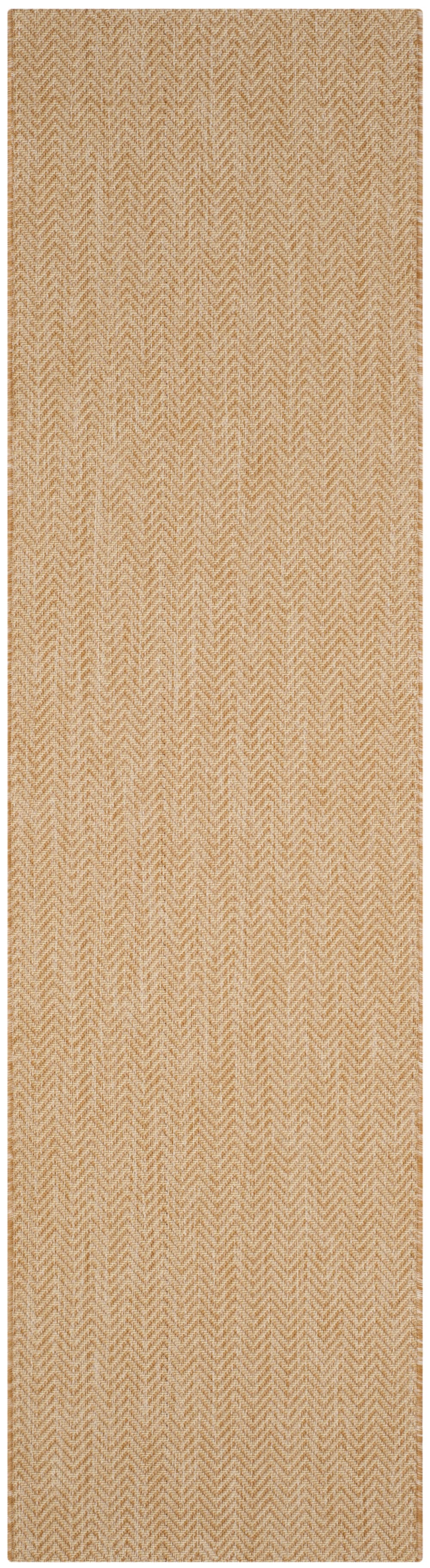 Tapis contemporain en polypropylène beige, 69 x 201 cm