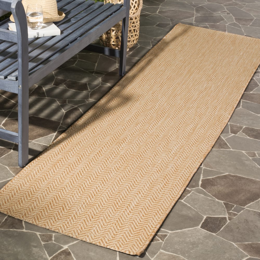 Tapis contemporain en polypropylène beige, 69 x 201 cm — vue 3