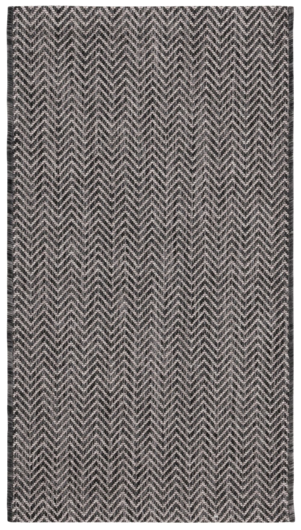 Tapis noir / beige 61 x 109 cm