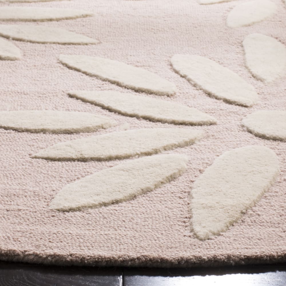 Tapis à pois en laine rose/blanc, 152 cm — vue 4
