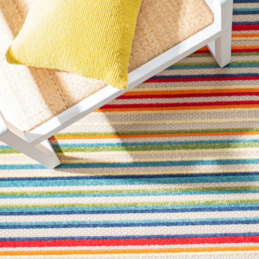 Tapis moderne en polypropylène blanc/vert, 160 x 229 cm — vue 3