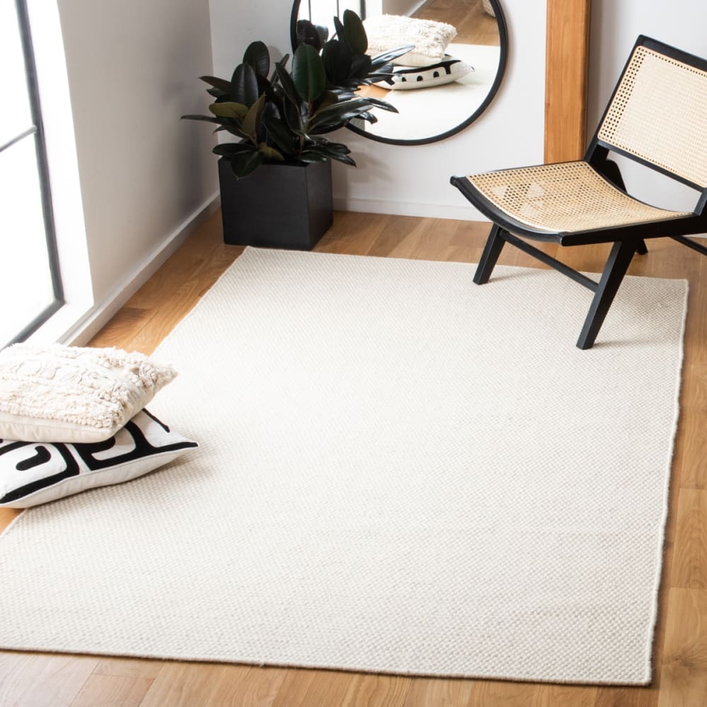 Tapis solid tonal en laine blanc, 183 x 274 cm — vue 3
