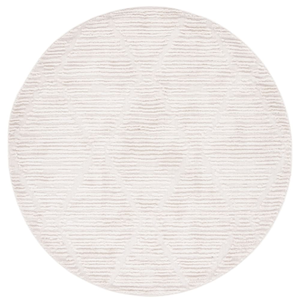 Tapis bohémien en polyester beige, 160 cm