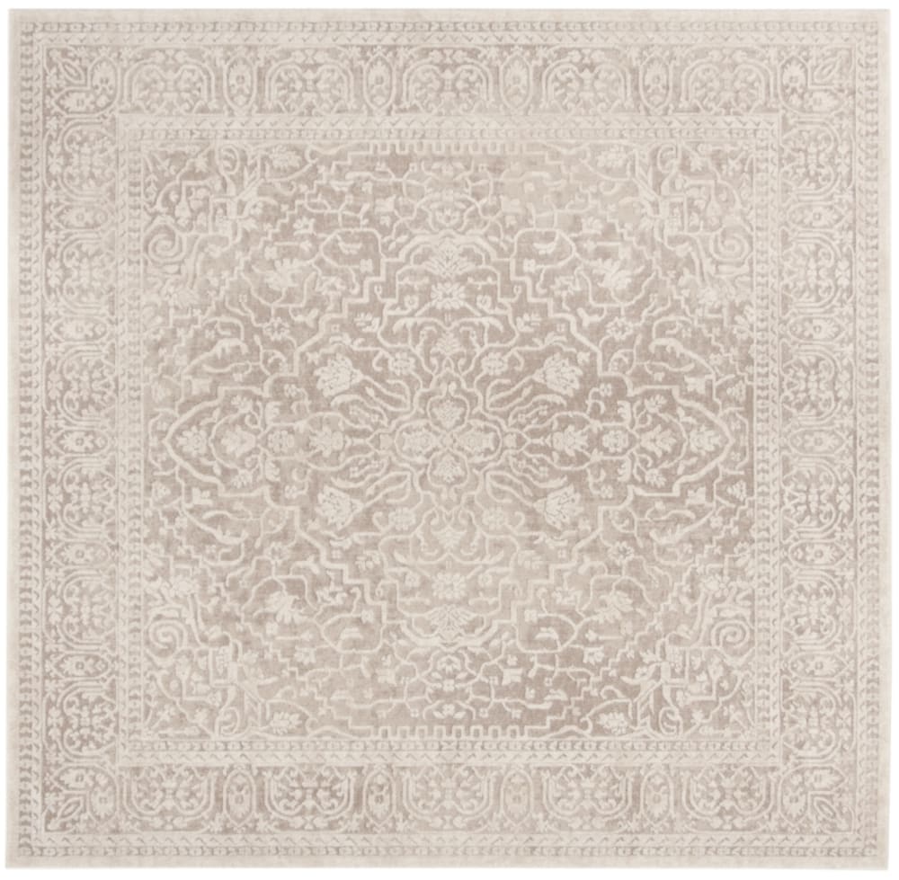 Tapis polyester beige / crème 201 x 201 cm