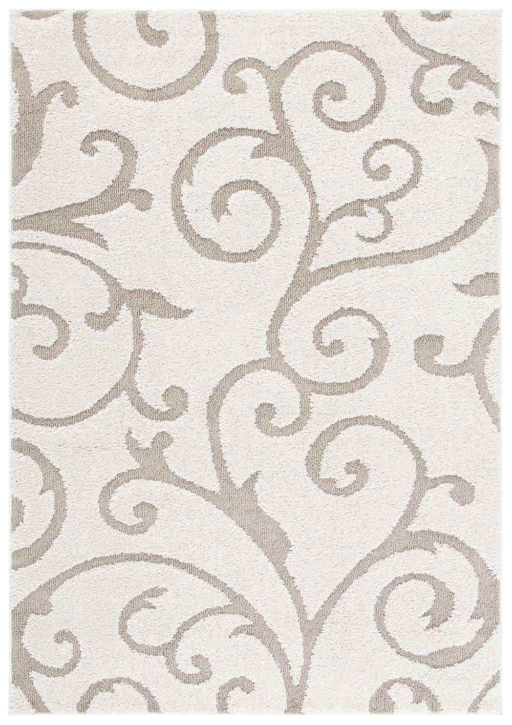 Tapis en polypropylène blanc/beige, 160 x 229 cm