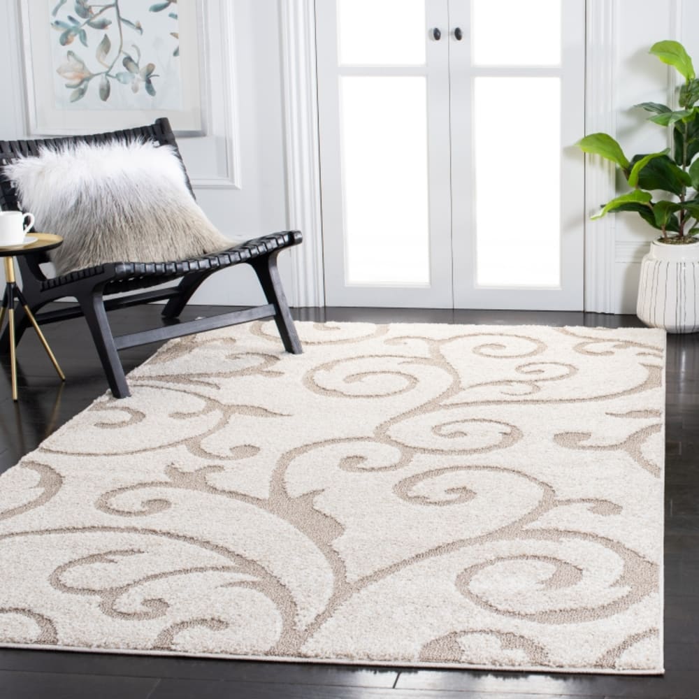 Tapis en polypropylène blanc/beige, 160 x 229 cm — vue 3