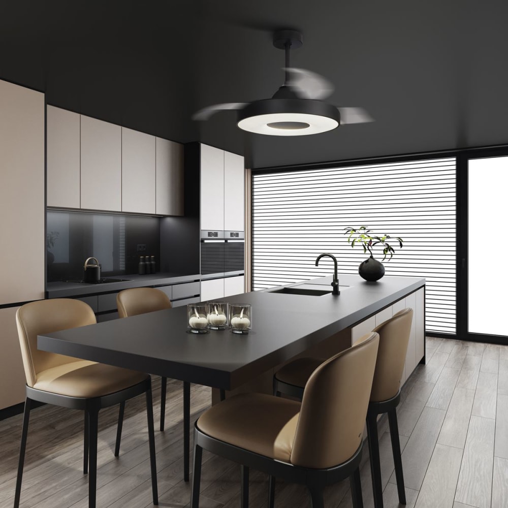 Plafonnier design en plastique noir — vue 3