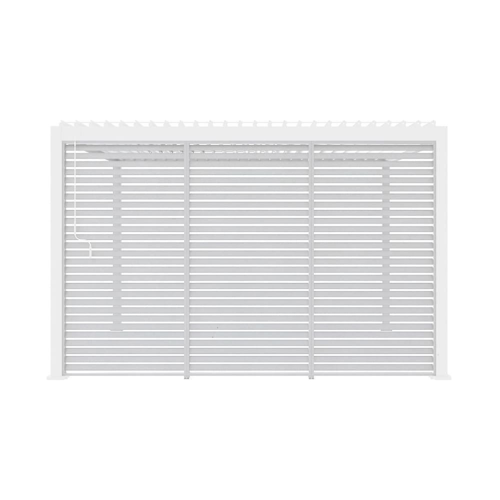 sweeek 3er-Set Lamellenwände 130 cm weiß für bioklimatische Pergola - Aluminium