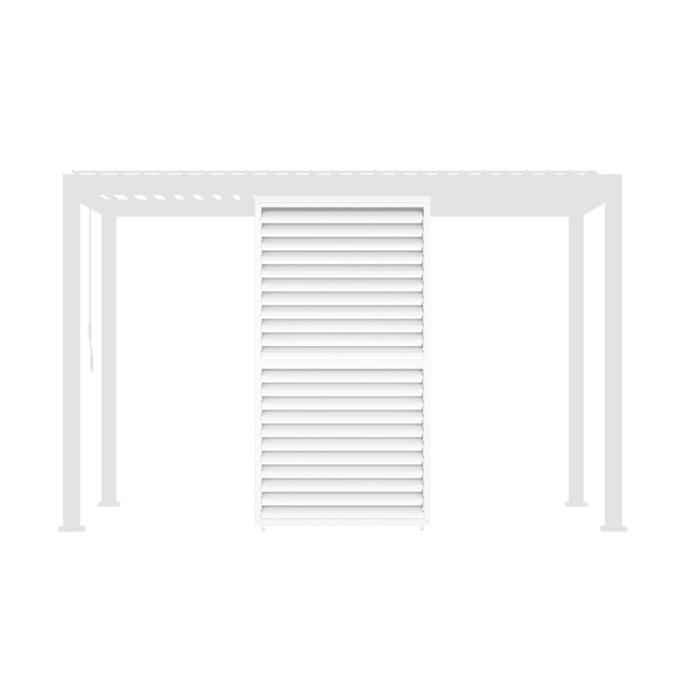 Persienne lames orientables 130cm pour pergola blanc
