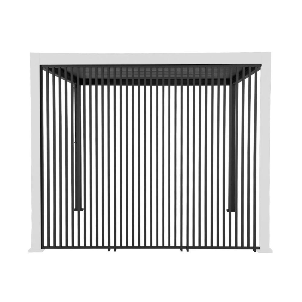 3 persiennes verticales anthracite 100cm pour pergola bioclimatique