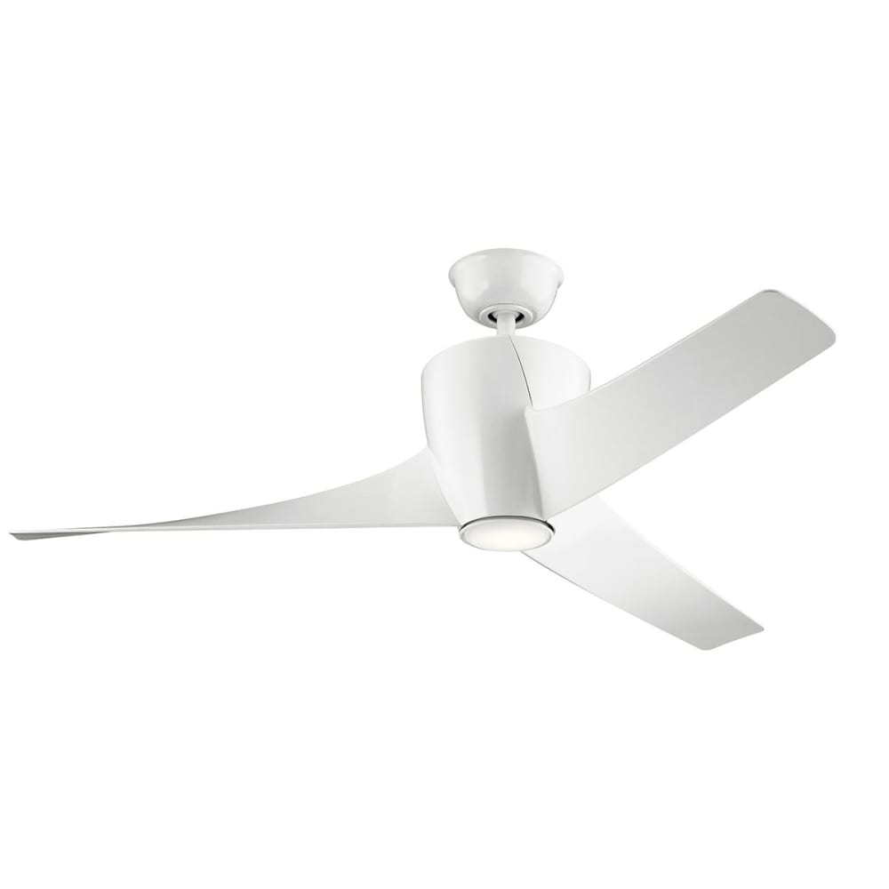 Ventilateur de plafond LED 142 cm ABS blanc