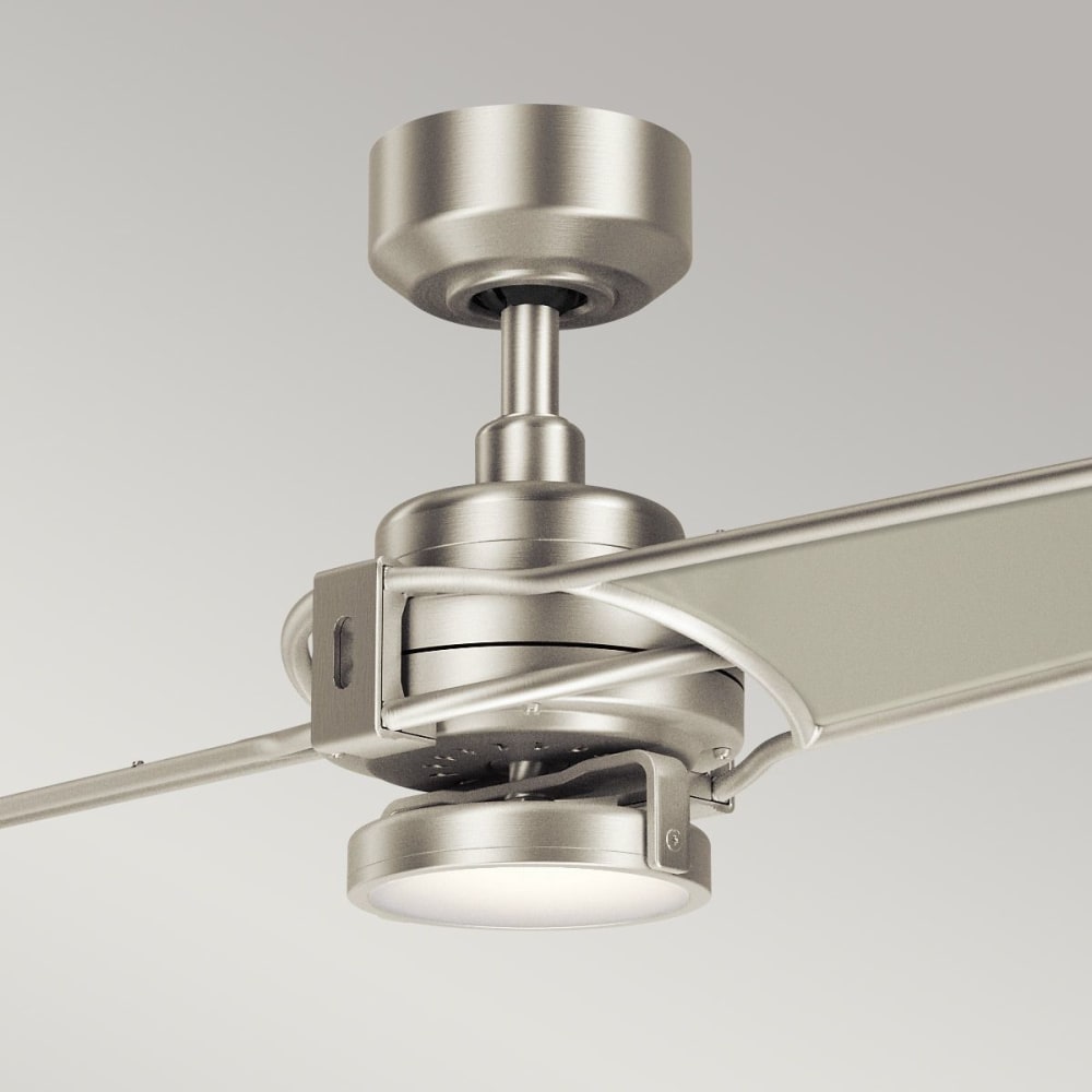 Ventilateur de plafond led 142 cm acier nickel — vue 3