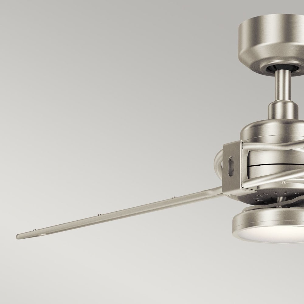 Ventilateur de plafond led 142 cm acier nickel — vue 4