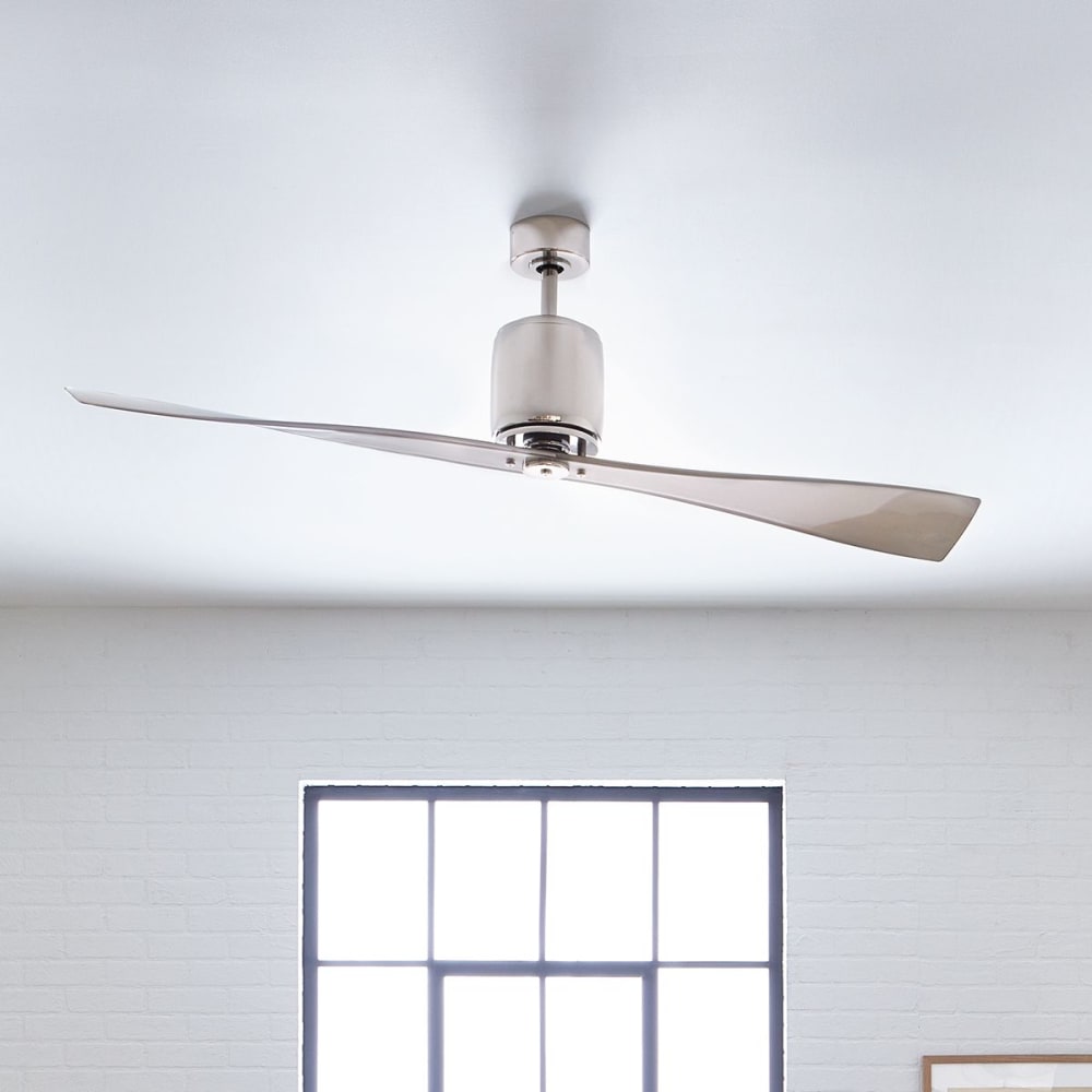 Ventilateur de plafond 152 cm acier nickel poli — vue 4