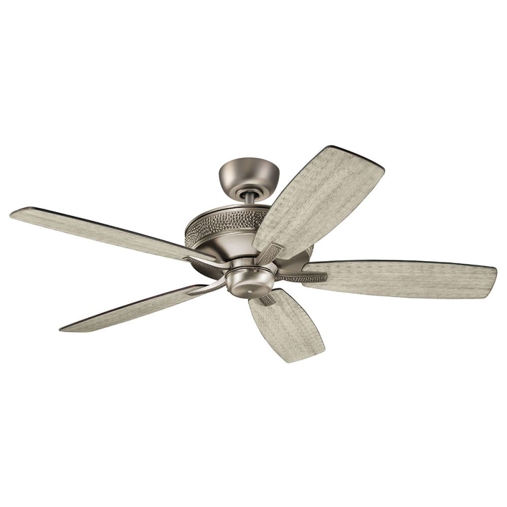 Ventilateur de plafond 132 cm acier et bois gris