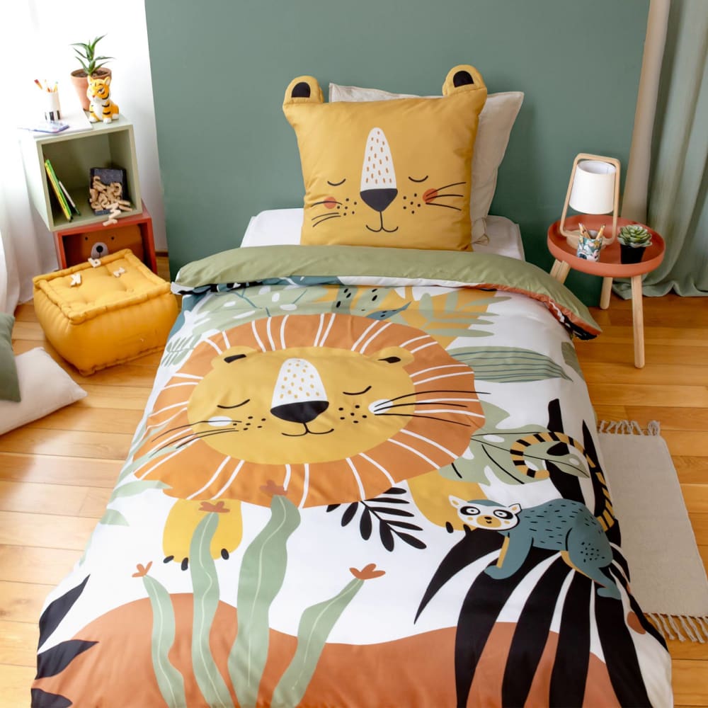 Parure de lit microfibre réversible savane 140x200cm