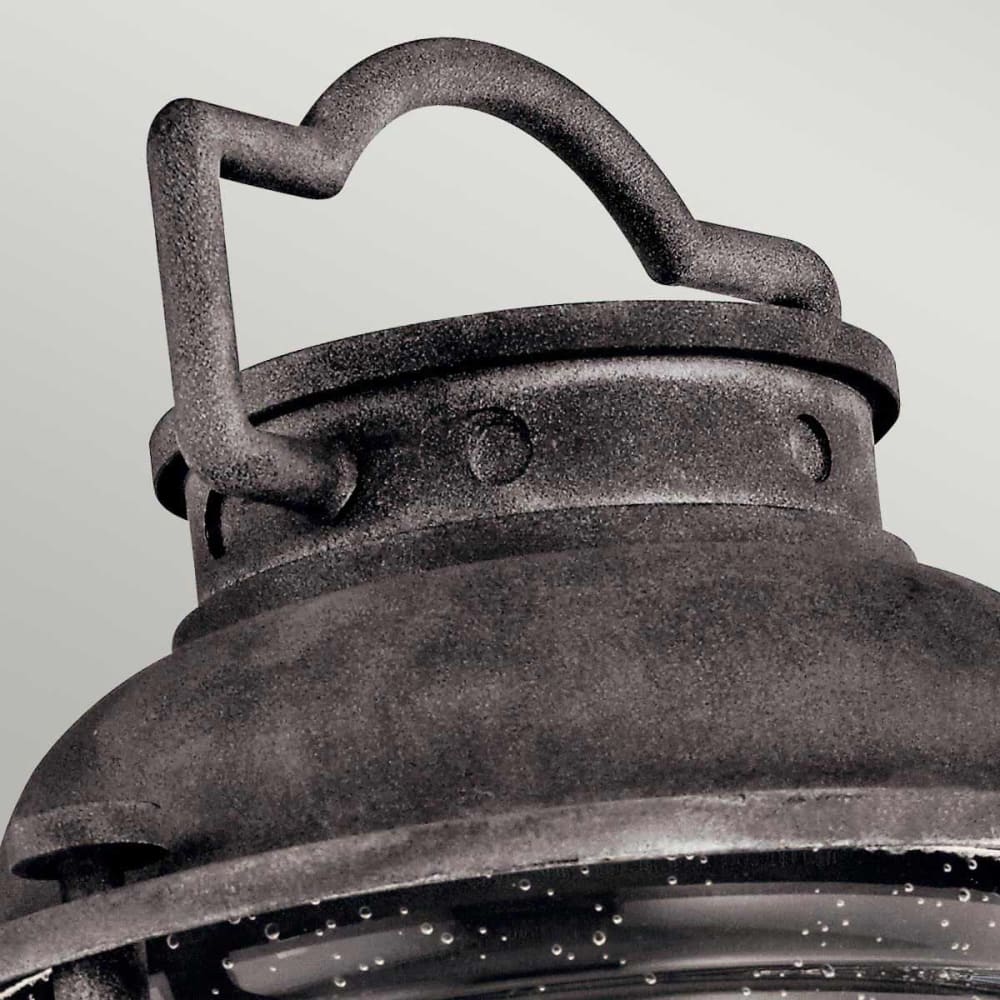 Lanterne sur pied zinc vieilli h. 47cm