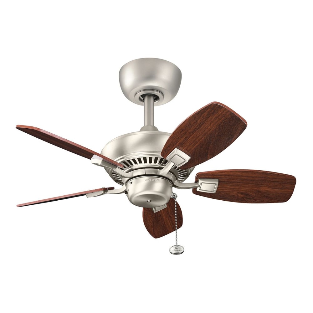 Ventilateur de plafond 76 cm acier gris et bois