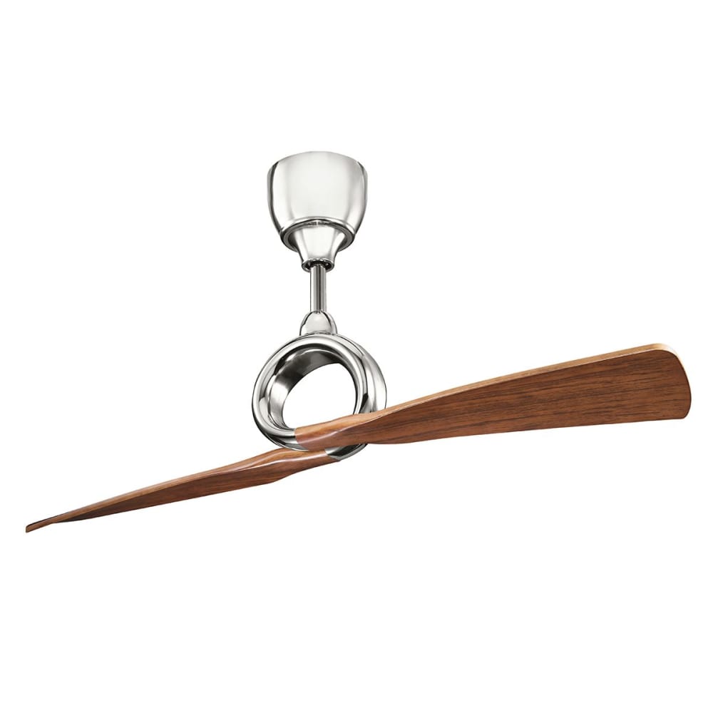 Ventilateur de plafond 137 cm acier ABS nickel bois