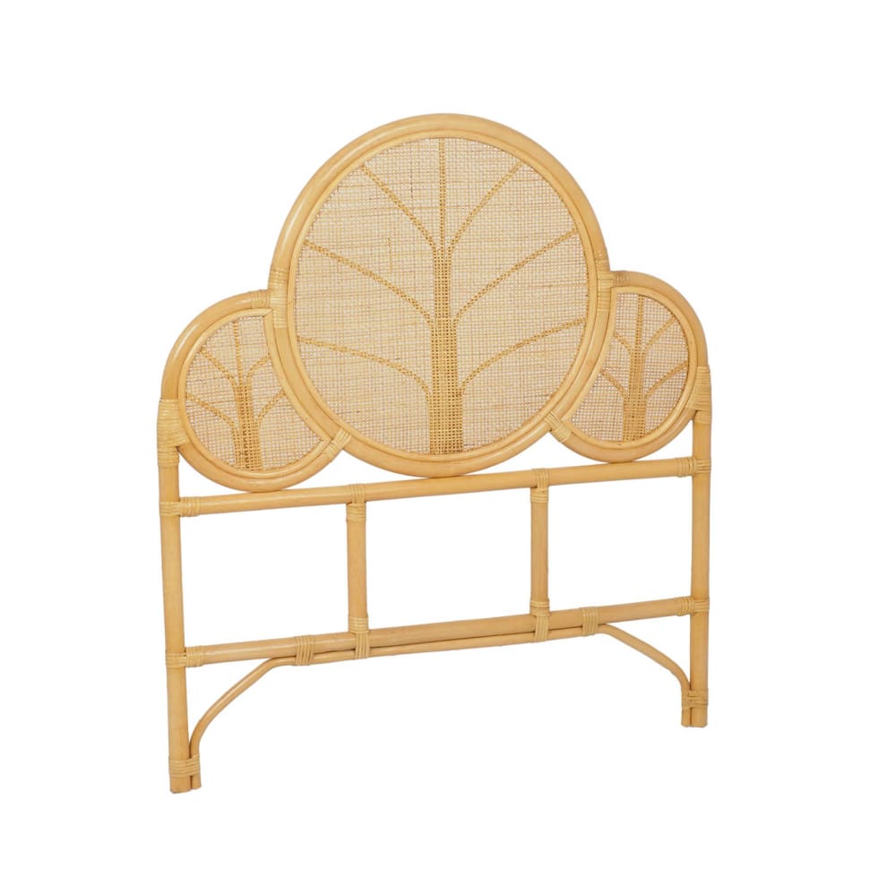 Tête de lit exotique rotin naturel chambre enfant