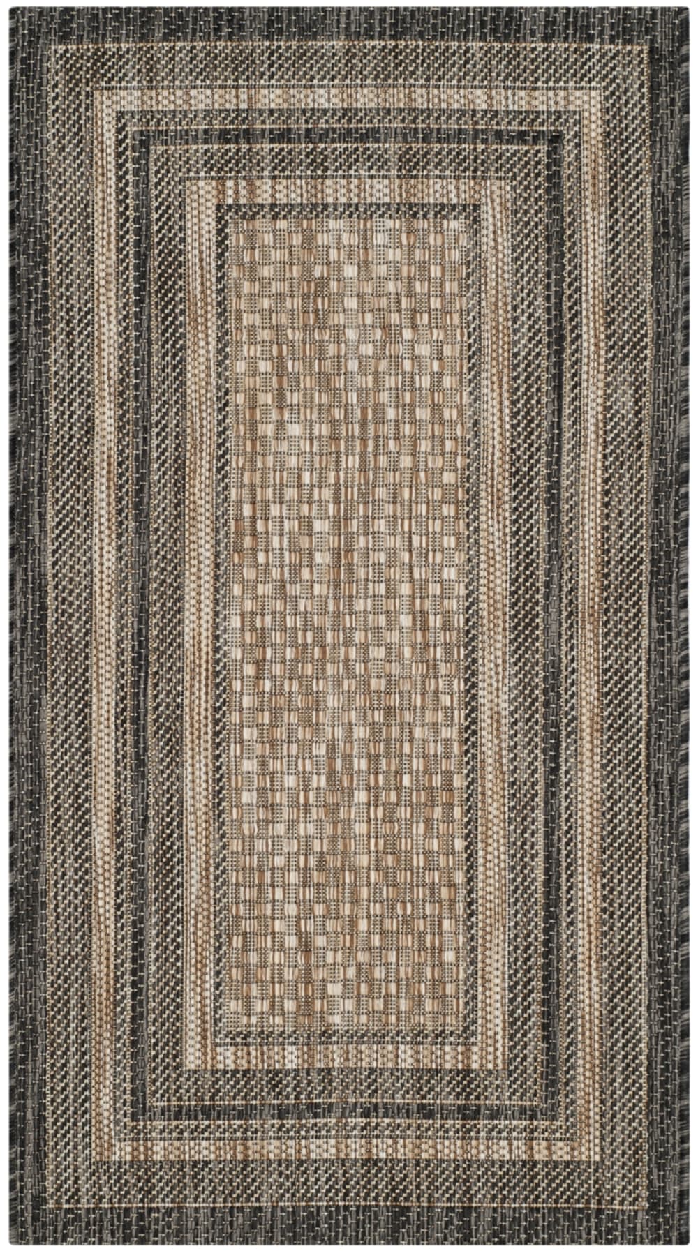 Tapis naturel / noir 61 x 109 cm