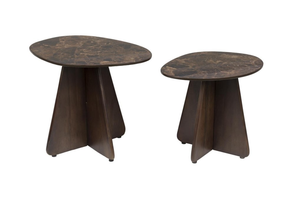 Set de 2 tables en céramique