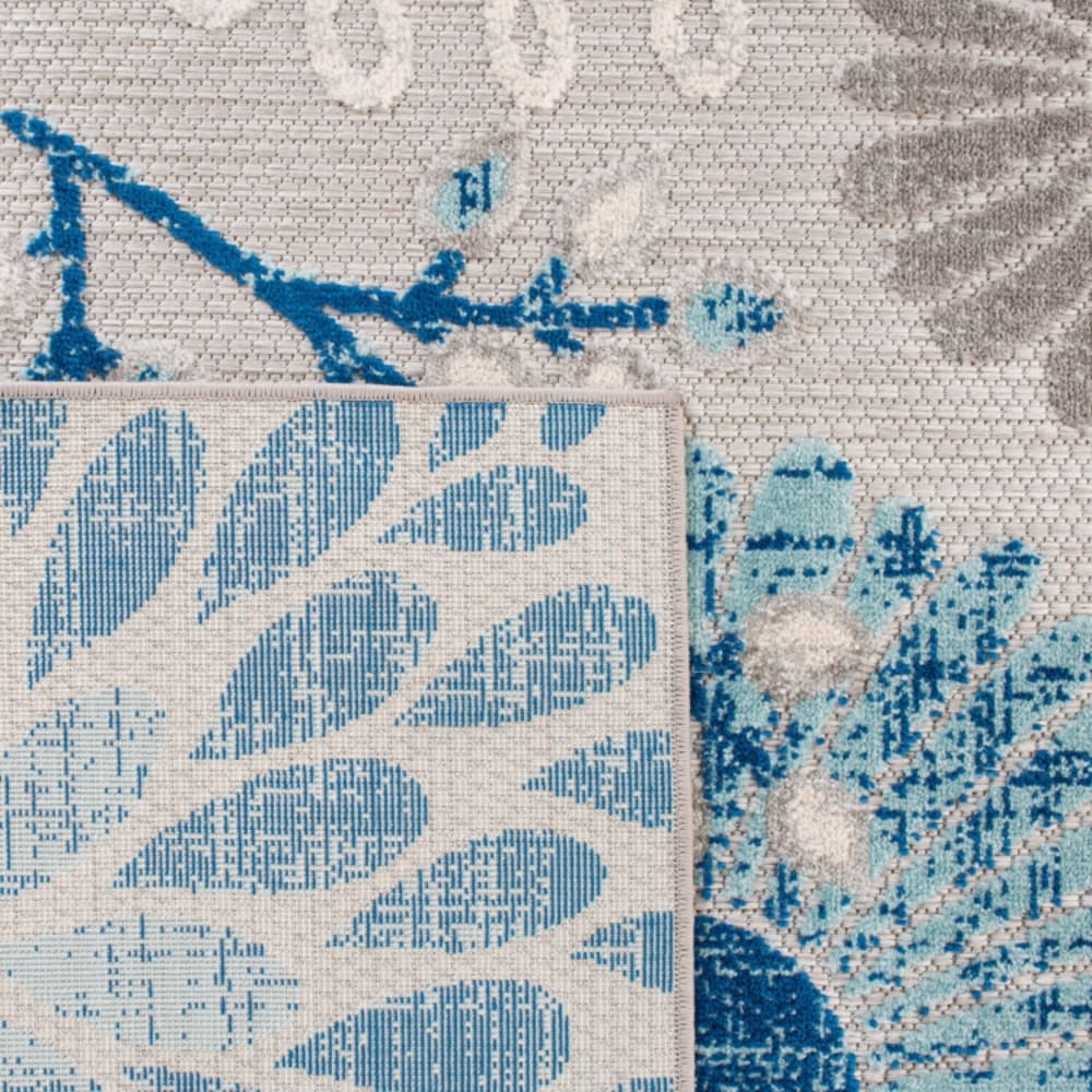Tapis moderne en polypropylène gris/bleu, 91 cm — vue 3