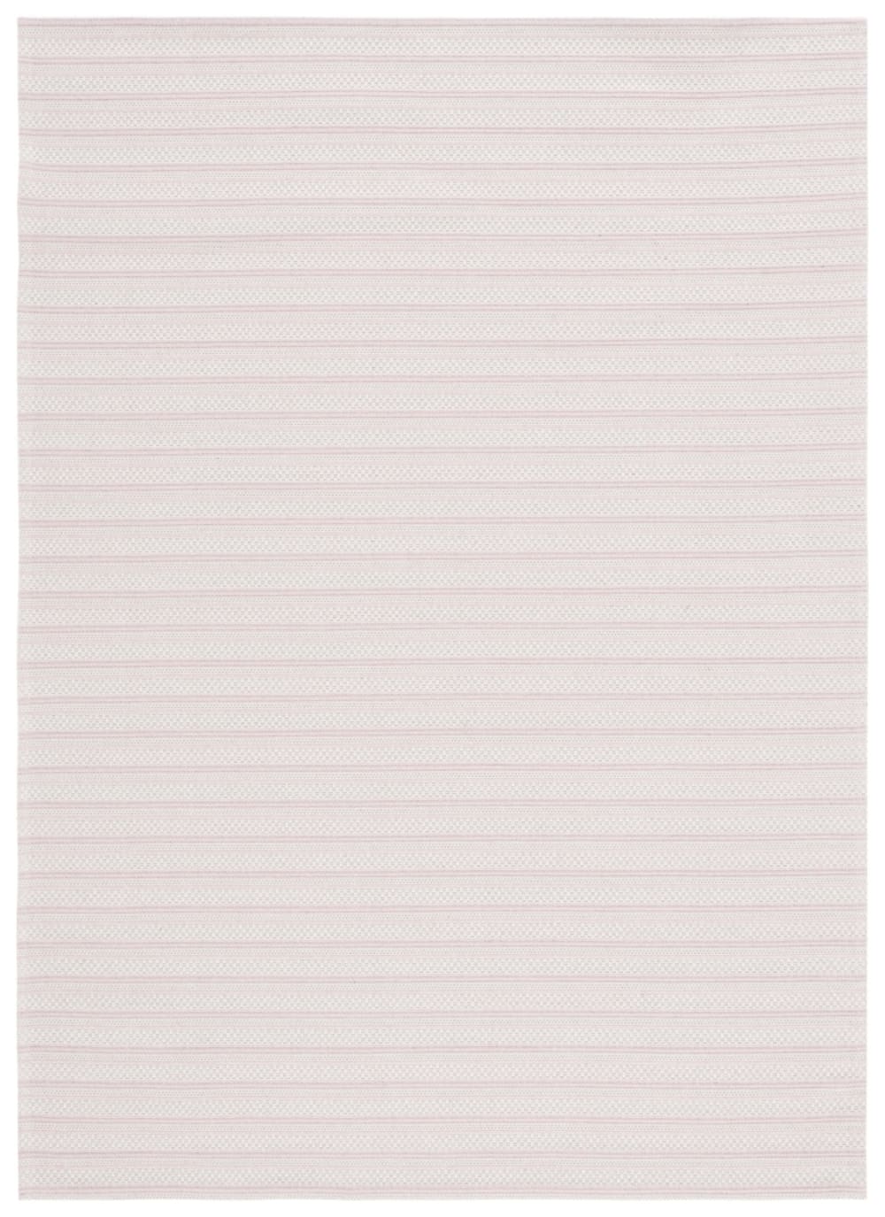 Tapis contemporain en coton rose/blanc, 201 x 274 cm
