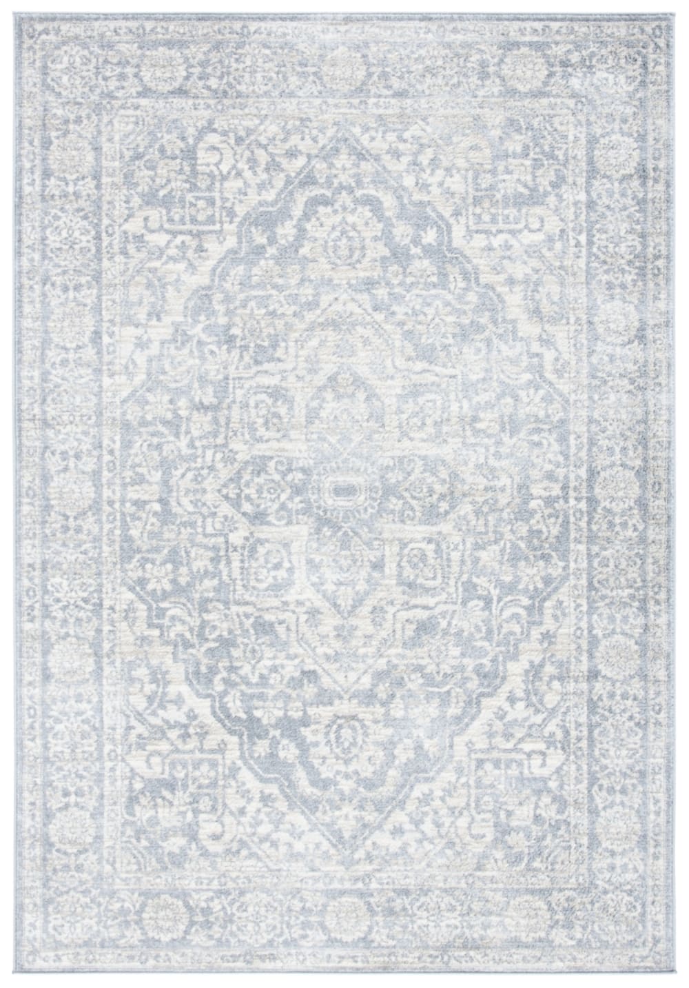 Tapis gris clair/ivoire 160 x 229 cm