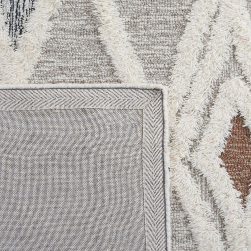 Tapis marocain en laine gris/blanc, 152 x 244 cm — vue 4
