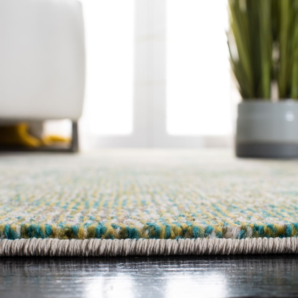 Tapis contemporain en polypropylène vert/blanc, 91 x 152 cm — vue 4
