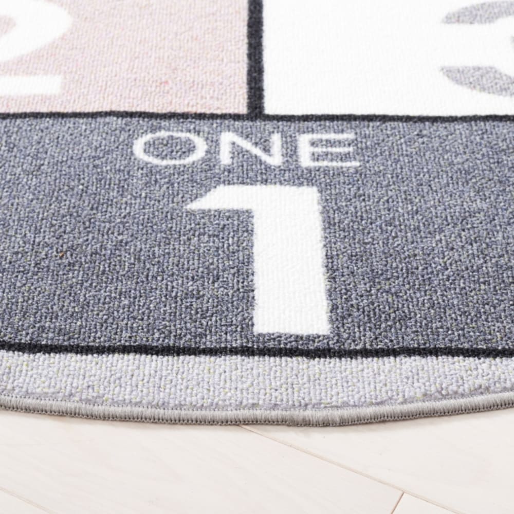 Tapis moderne en polyester gris/rose, 165 x 231 cm — vue 4