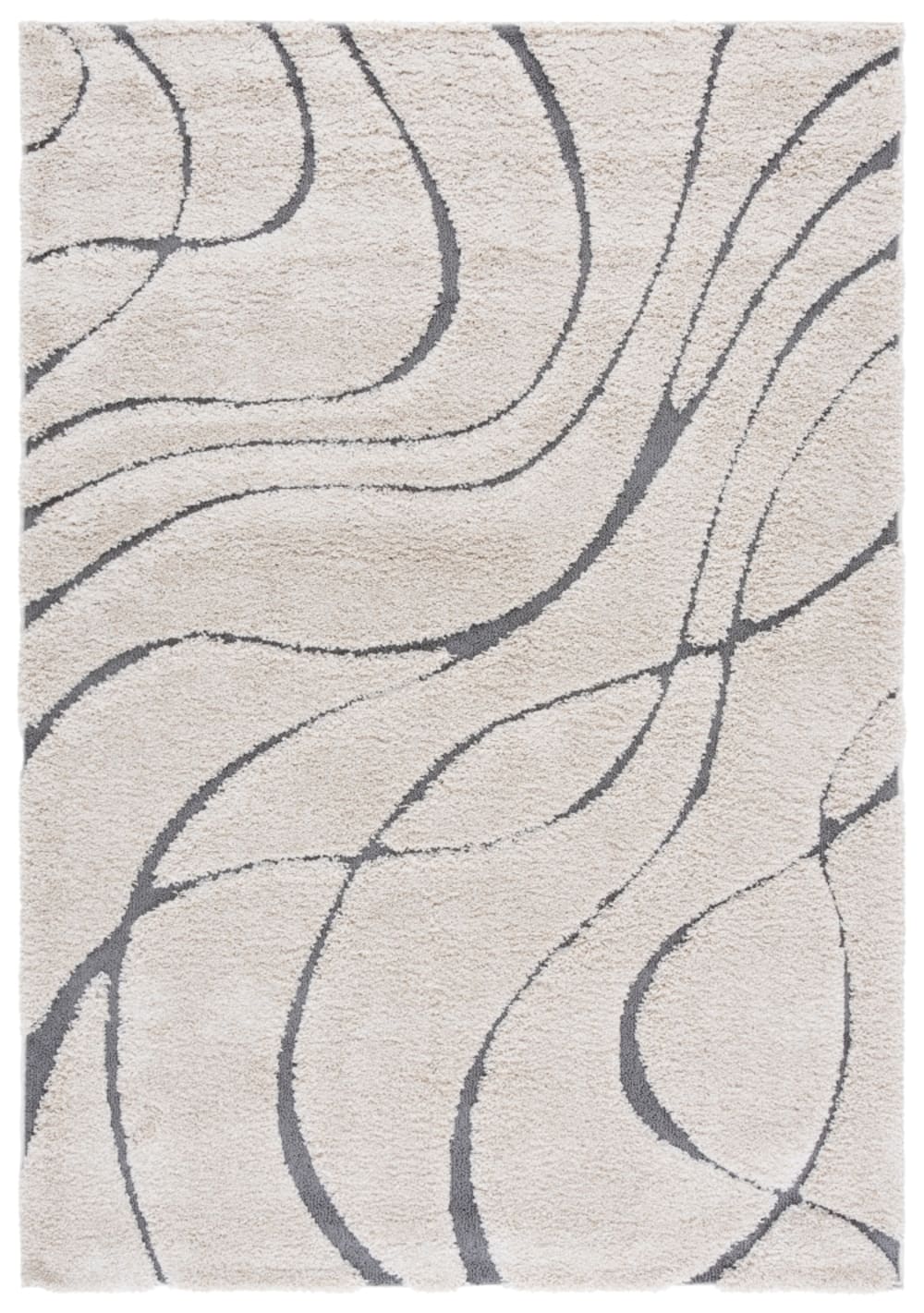 Tapis en polypropylène beige/gris, 160 x 229 cm