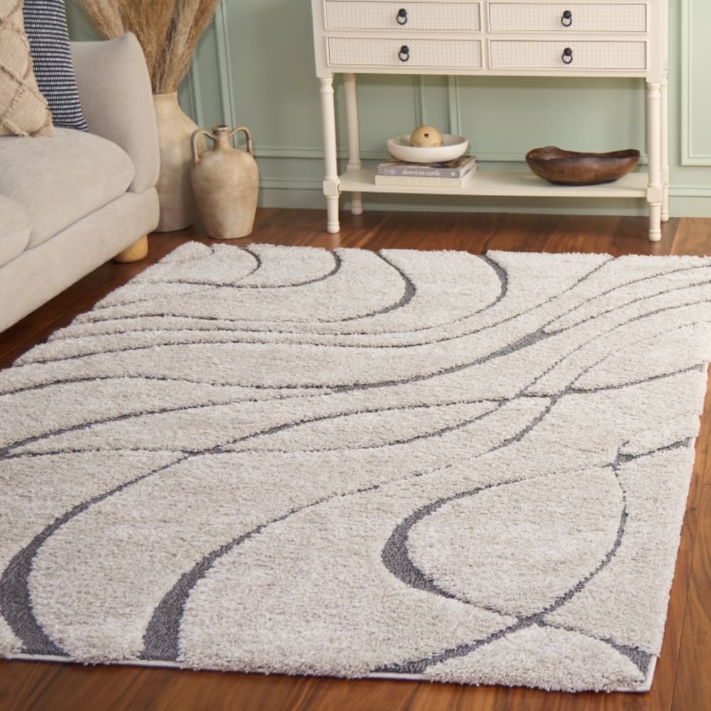 Tapis en polypropylène beige/gris, 160 x 229 cm — vue 3