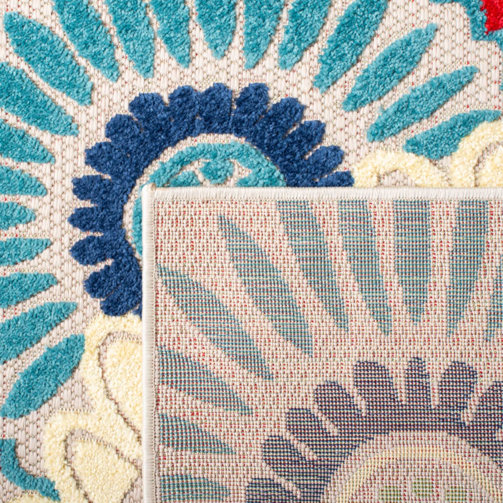 Tapis moderne en polypropylène bleu/blanc, 66 x 213 cm — vue 4